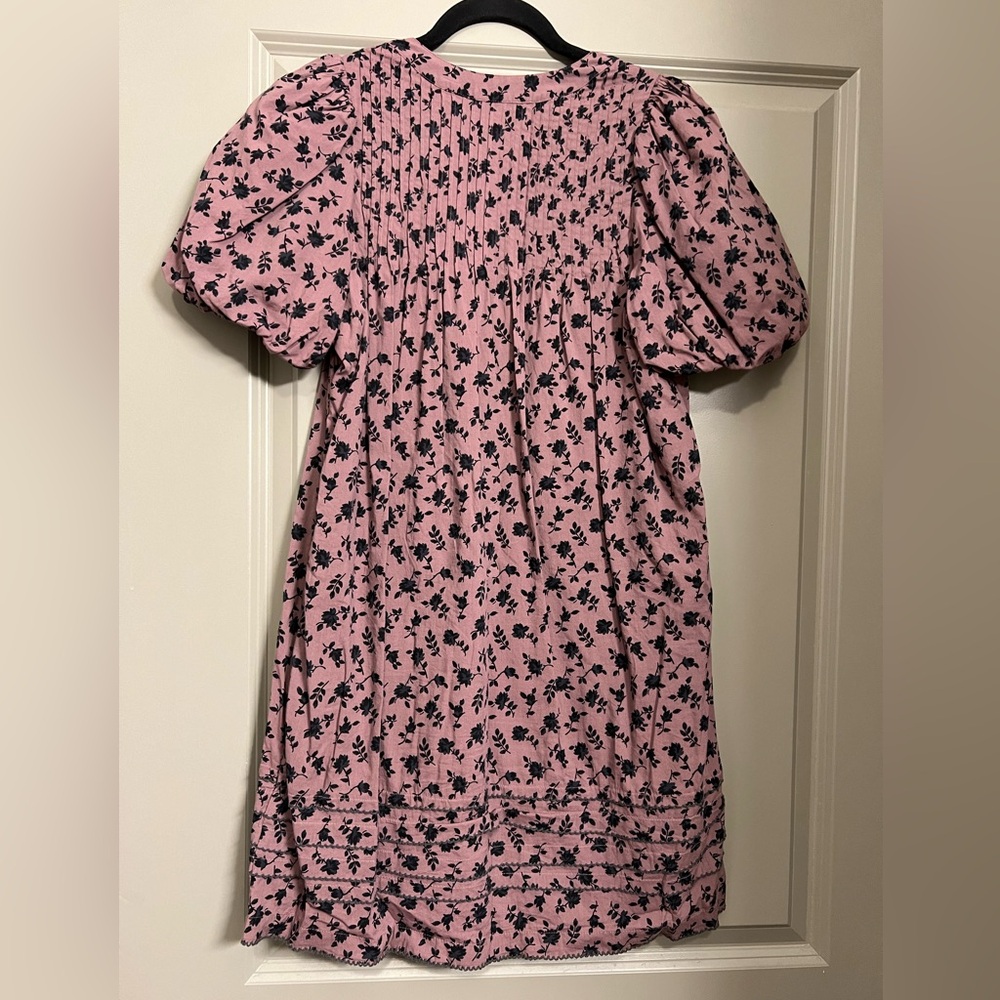 Madewell Tillie Puff-Sleeve Mini Dress in Shadow Blooms - Size XS - Picture 6 of 10